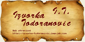 Izvorka Todoranović vizit kartica